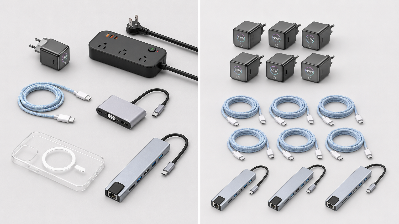 Comparison of a broad low-quantity accessory mix and a focused first-order product selection