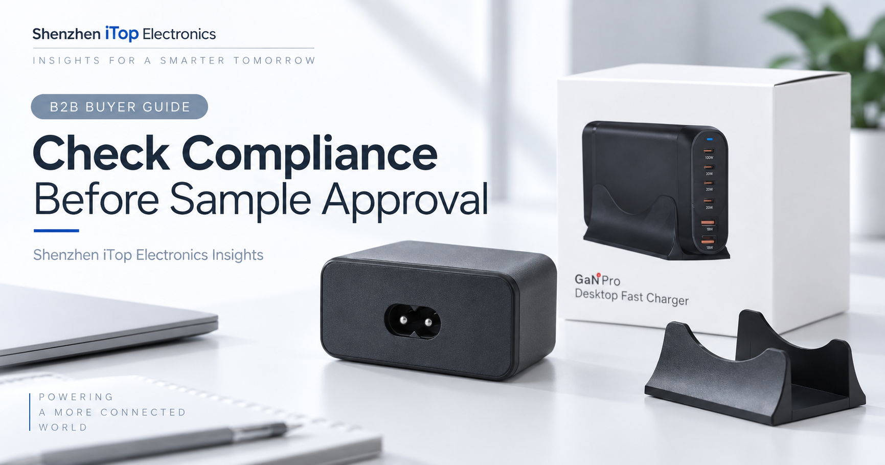 Featured image for a buyer guide about checking charger compliance before sample approval