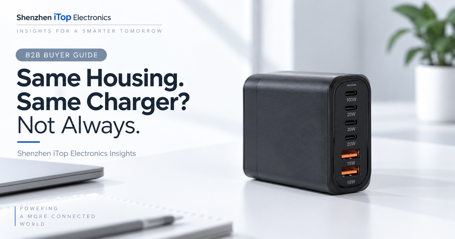 Featured image for a buyer guide explaining why chargers with the same housing may still be different